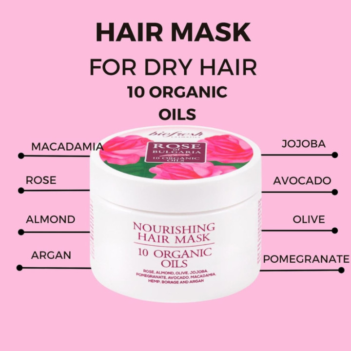 Mascarilla Rosa de Bulgaria 300ml | 10 Aceites y Ceramidas