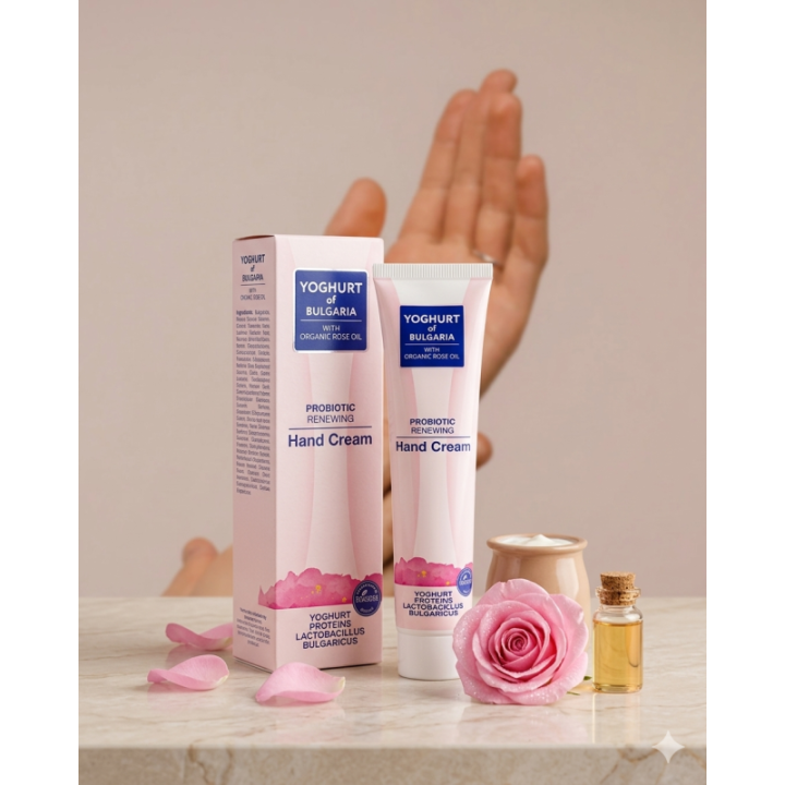 Crema de Manos Probiótica Rosa de Bulgaria | Hidratación y Colágeno
