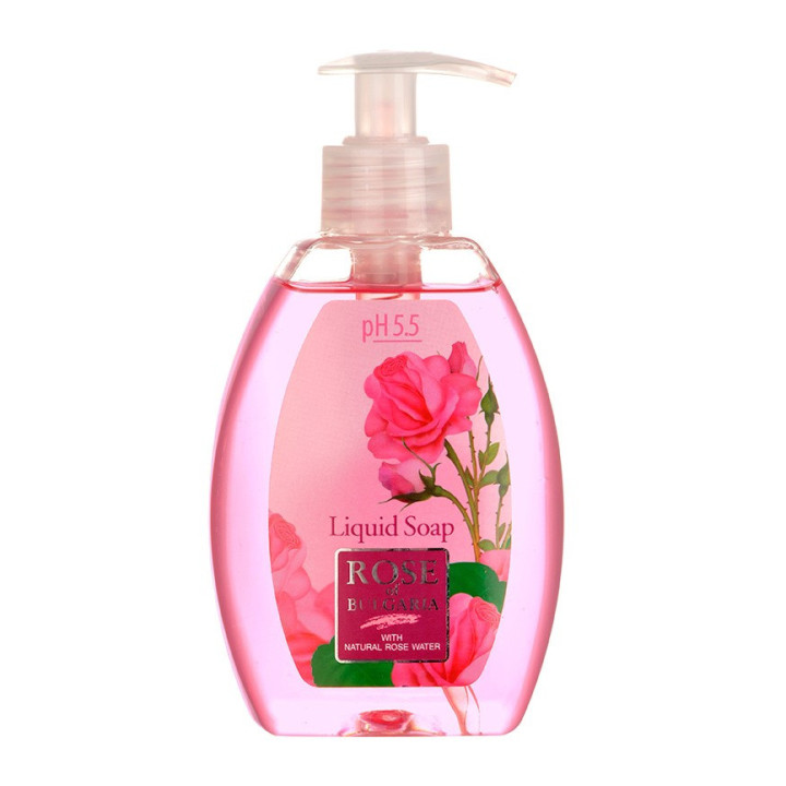 Jabón Líquido Rosa de Bulgaria 300ml | Limpieza Suave y Vegana