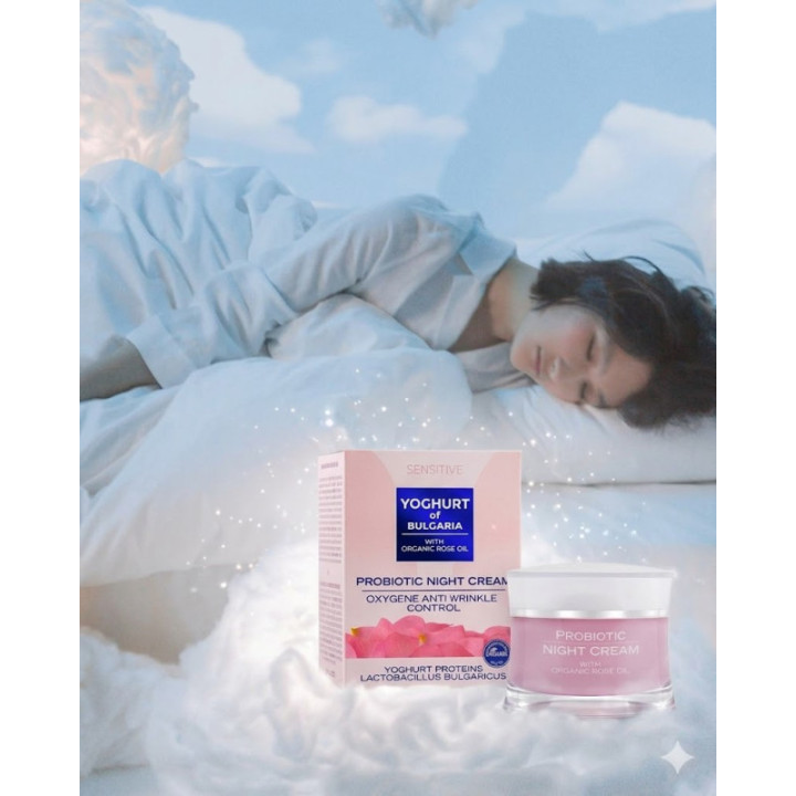 Crema de Noche Probiótica Colágeno y Yogur de Bulgaria 50ml