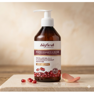 Gel Facial Micelar 2x1 Vía Natural: Limpieza Profunda con Granada