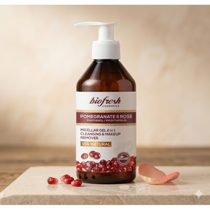 Gel Facial Micelar 2x1 Vía Natural: Limpieza Profunda con Granada