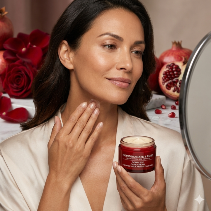 Crema Antiedad Rostro Cuello y Escote con Granada y Rosa Búlgara · 200 ml | Farmalínea