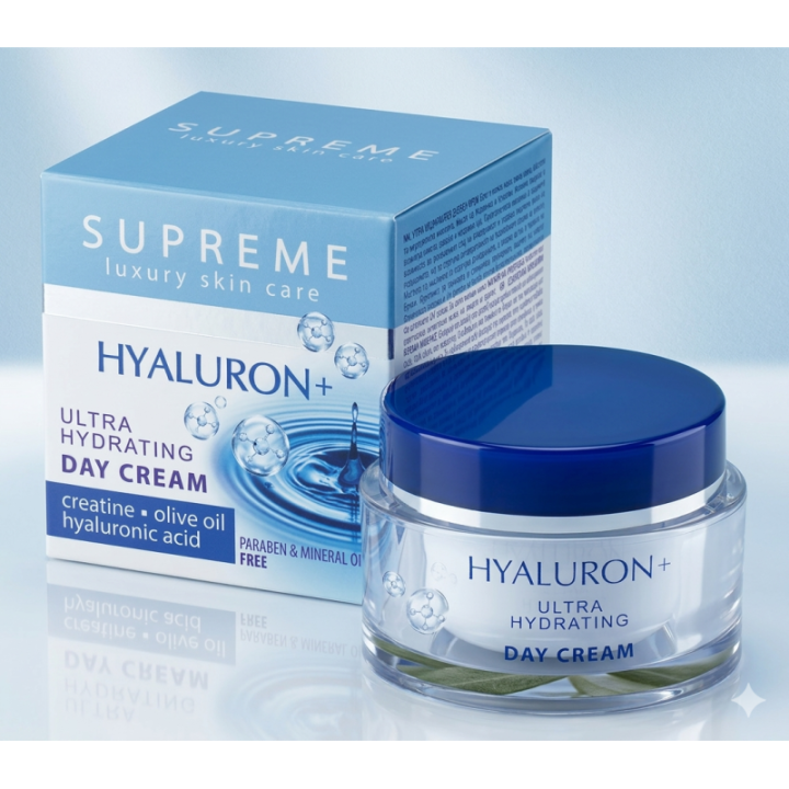 Crema de Día Ultra Hidratante con Ácido Hialurónico
Supreme Luxury Skin Care (50 ml)