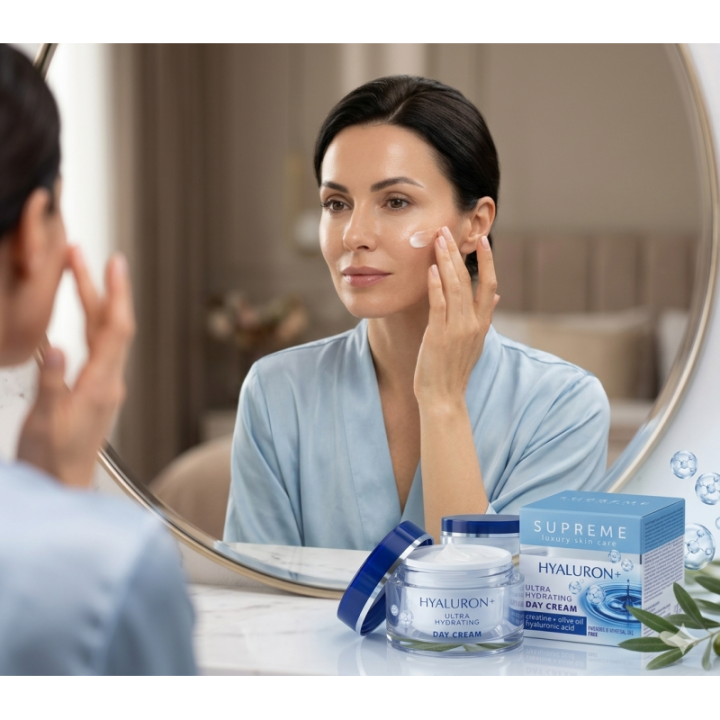 Crema de Día Ultra Hidratante con Ácido Hialurónico
Supreme Luxury Skin Care (50 ml)