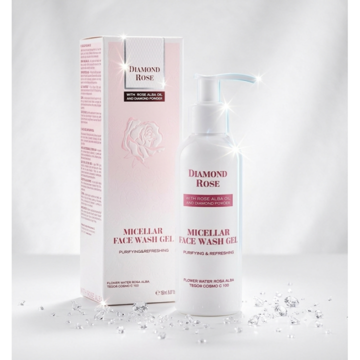 Agua micelar en gel limpiador facial - Diamond Rose 150 ml