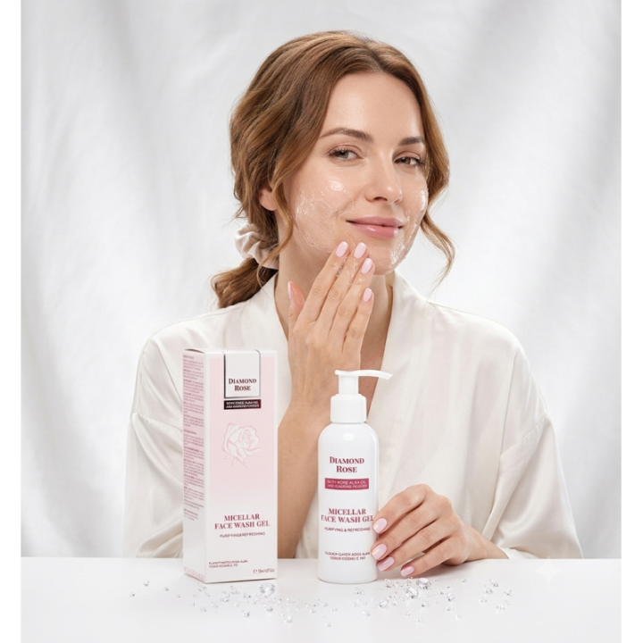 Agua Micelar en Gel Limpiador Facial con Rosa Alba y Caviar · Diamond Rose 150 ml | Farmalínea