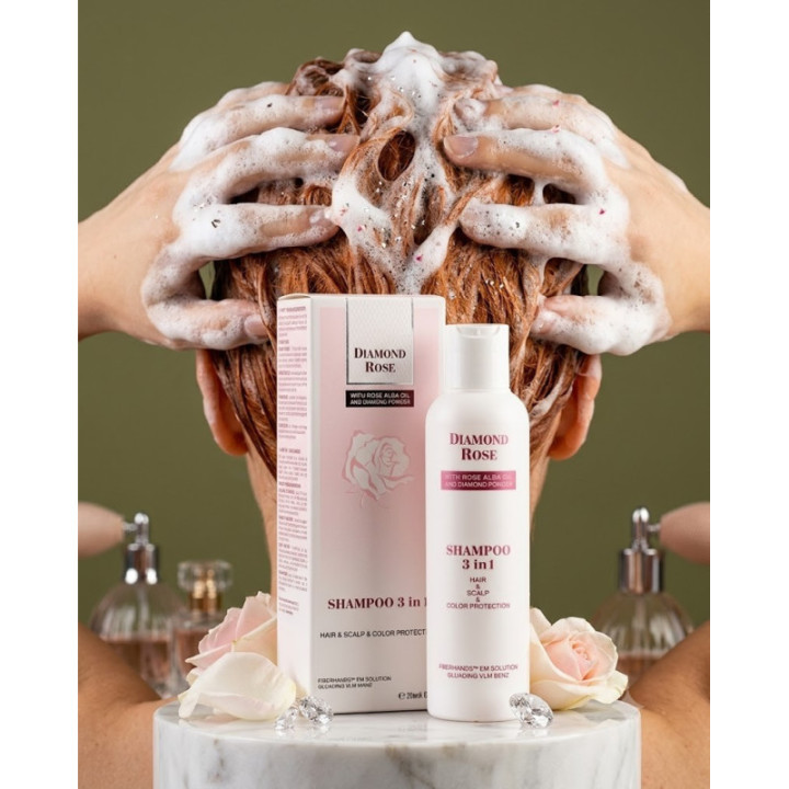 Champú 3 en 1 Cabello Cuero Cabelludo y Color · Rosa Alba · 200 ml | Farmalínea